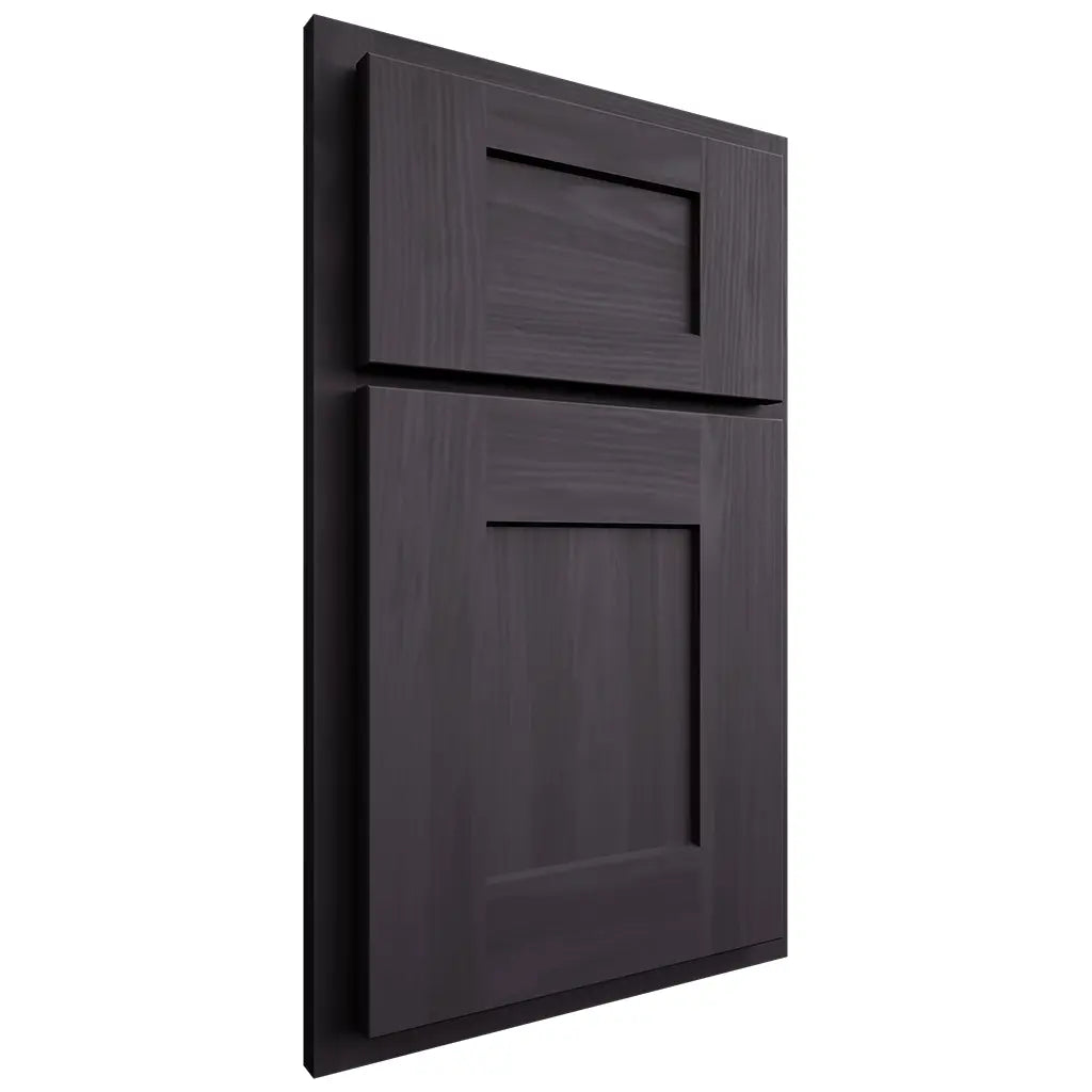 Shiloh Cabinetry Partial Overlay Lancaster Hickory Plain Cut Harbor Door