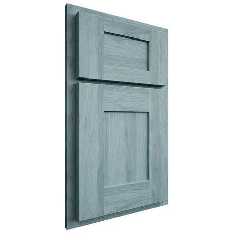 Shiloh Cabinetry Partial Overlay Lancaster Hickory Plain Cut Sky Door