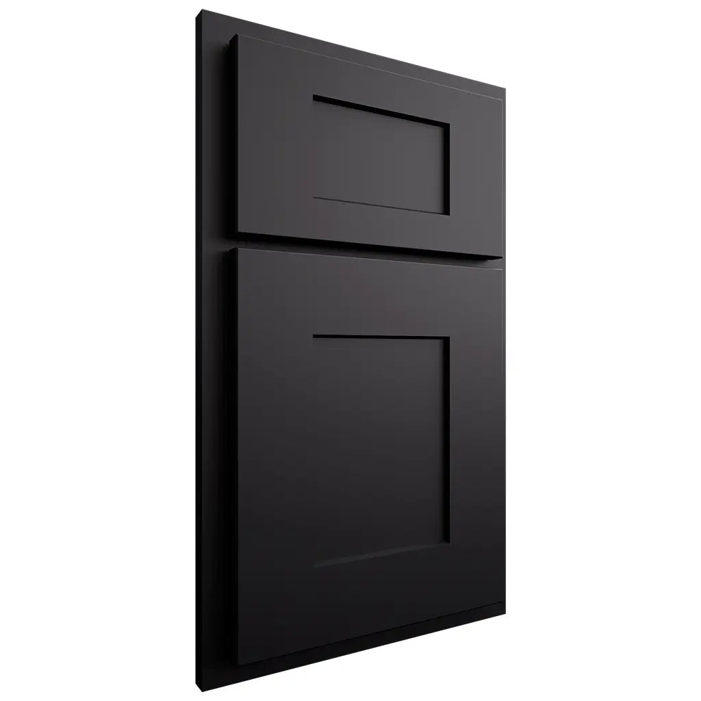 Shiloh Cabinetry Partial Overlay Lancaster Paintable Black Door