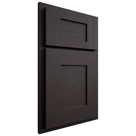 Shiloh Cabinetry Partial Overlay Lancaster Poplar Plain Cut Carbon Door