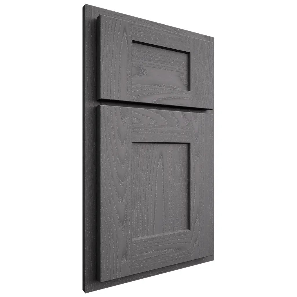 Shiloh Cabinetry Partial Overlay Lancaster Red Oak Plain Cut Cadet Door