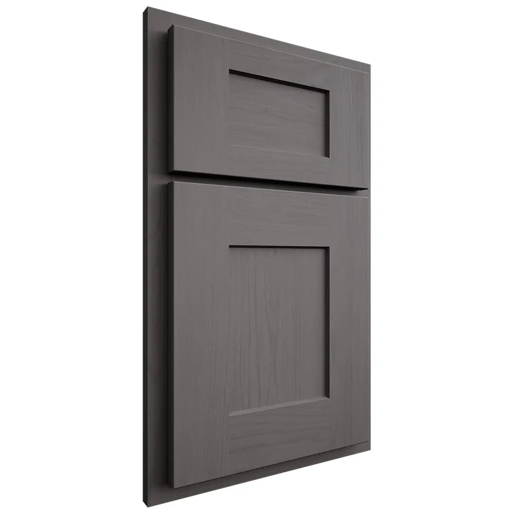 Shiloh Cabinetry Partial Overlay Lancaster Walnut Plain Cut Cadet Door