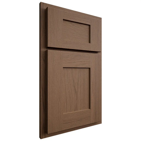 Shiloh Cabinetry Partial Overlay Lancaster White Oak Plain Cut Autumn Door