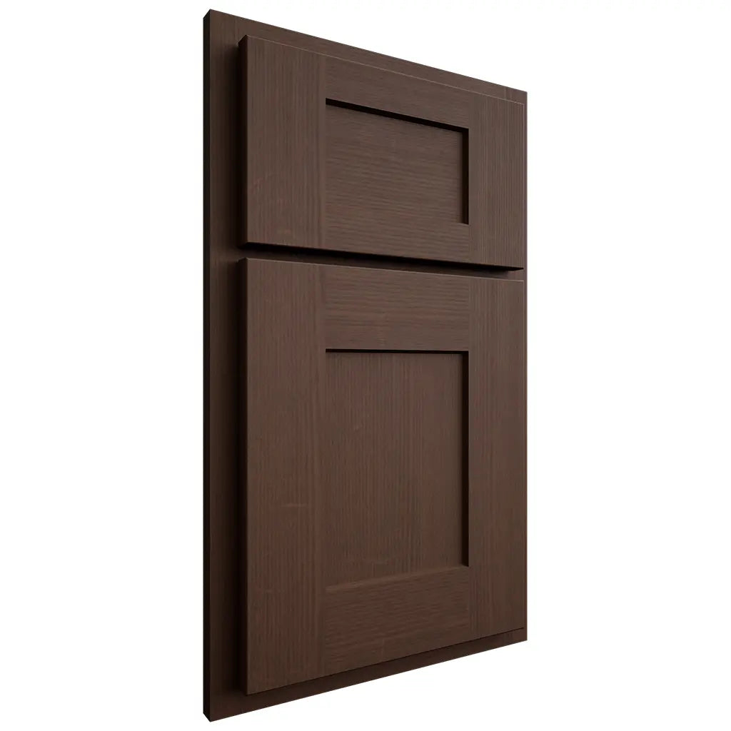 Shiloh Cabinetry Partial Overlay Lancaster White Oak Quarter Sawn Braun Door