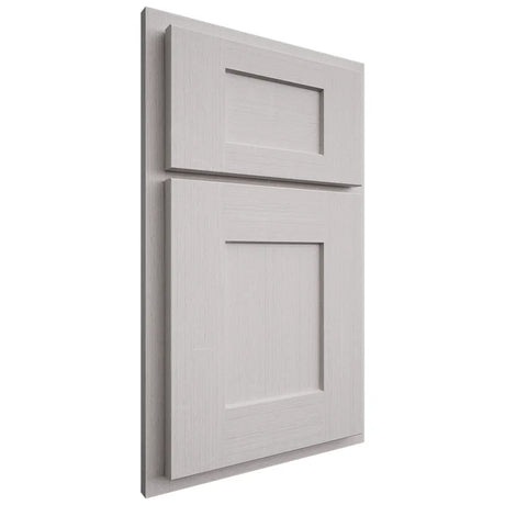 Shiloh Cabinetry Partial Overlay Lancaster White Oak Quarter Sawn Cotton Door