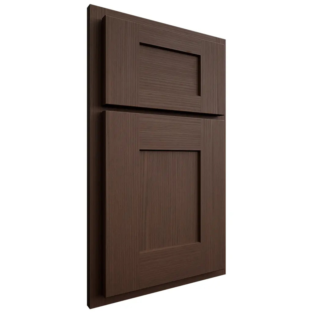 Shiloh Cabinetry Partial Overlay Lancaster White Oak Rift Cut Braun Door