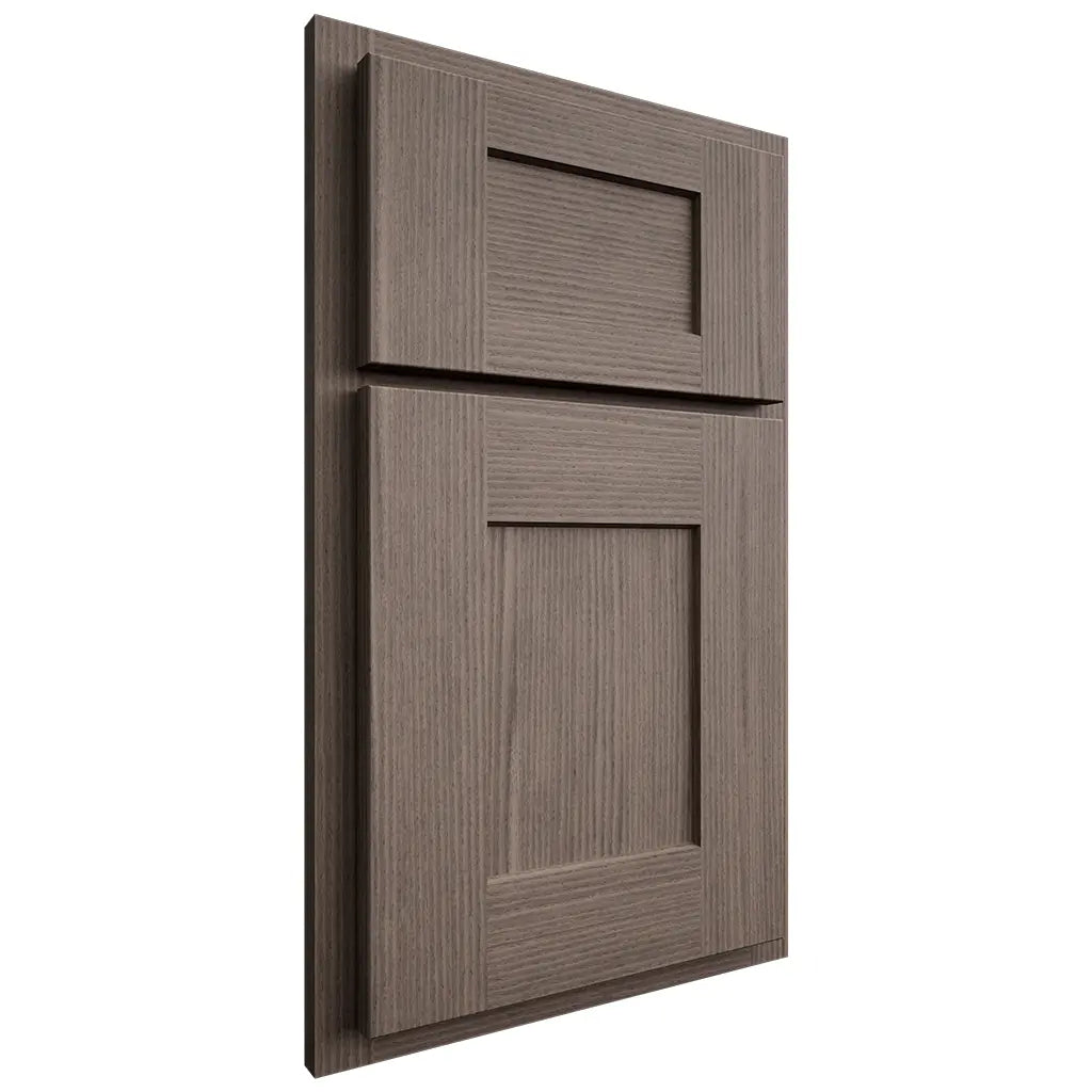 Shiloh Cabinetry Partial Overlay Lancaster White Oak Rift Cut Clay Door