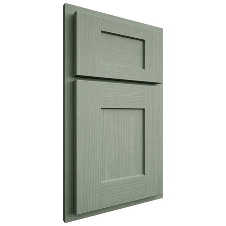 Shiloh Cabinetry Partial Overlay Lancaster White Oak Rift Cut Moss Door