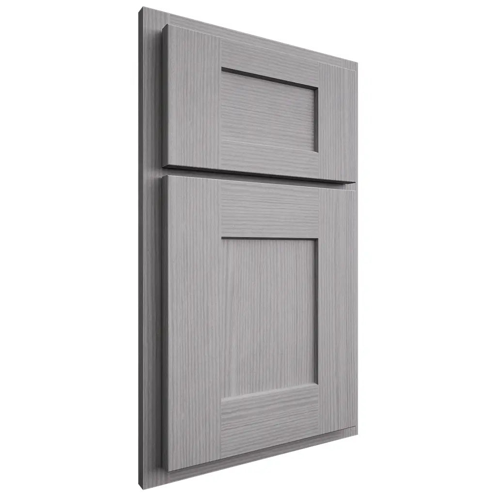 Shiloh Cabinetry Partial Overlay Lancaster White Oak Rift Cut Stratus Door