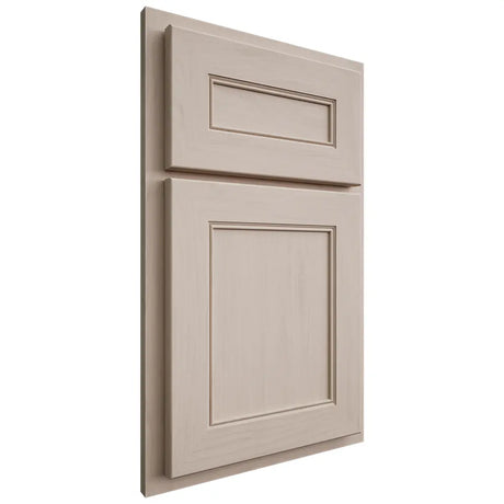 Shiloh Cabinetry Partial Overlay Landes Alder Plain Cut White Sands Door