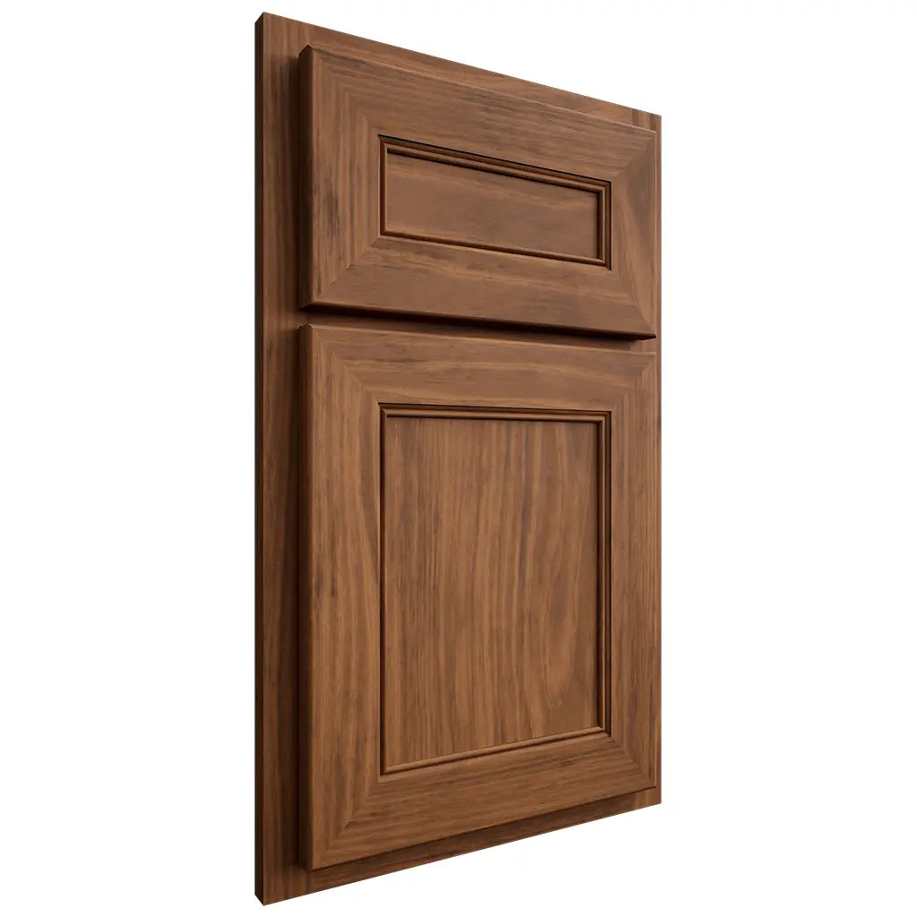 Shiloh Cabinetry Partial Overlay Landes Cherry Plain Cut Carob Door