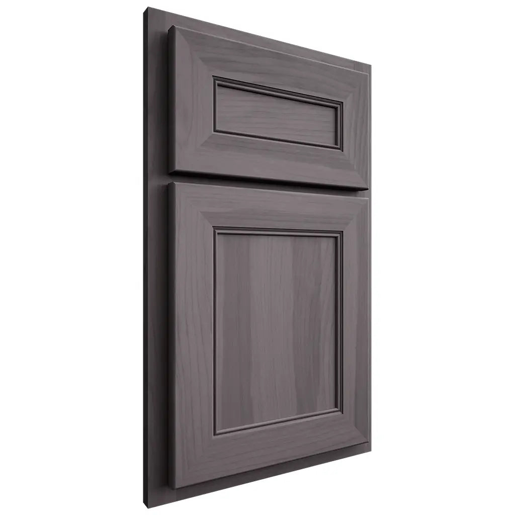 Shiloh Cabinetry Partial Overlay Landes Hickory Plain Cut Cadet Door