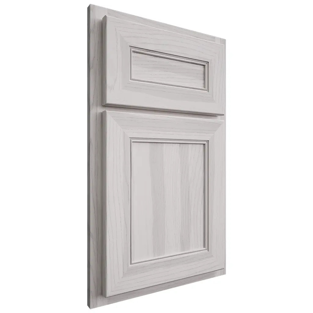 Shiloh Cabinetry Partial Overlay Landes Hickory Plain Cut Cotton Door