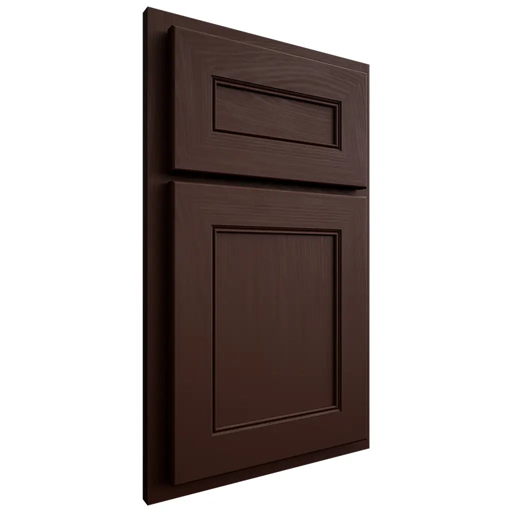 Shiloh Cabinetry Partial Overlay Landes Maple Plain Cut Cocoa Door