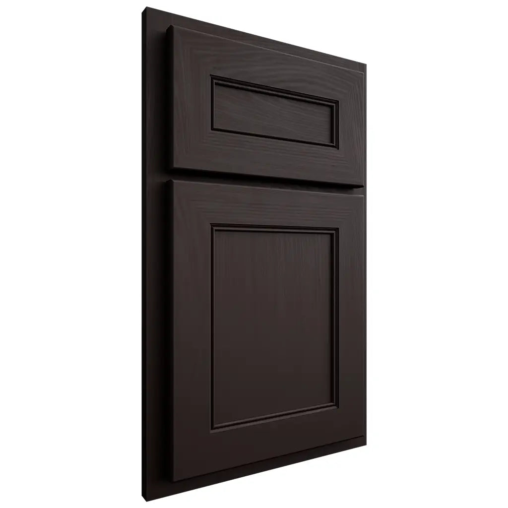 Shiloh Cabinetry Partial Overlay Landes Maple Plain Cut Espresso Door