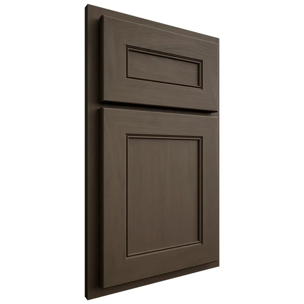 Shiloh Cabinetry Partial Overlay Landes Maple Plain Cut Perfect Brown Door