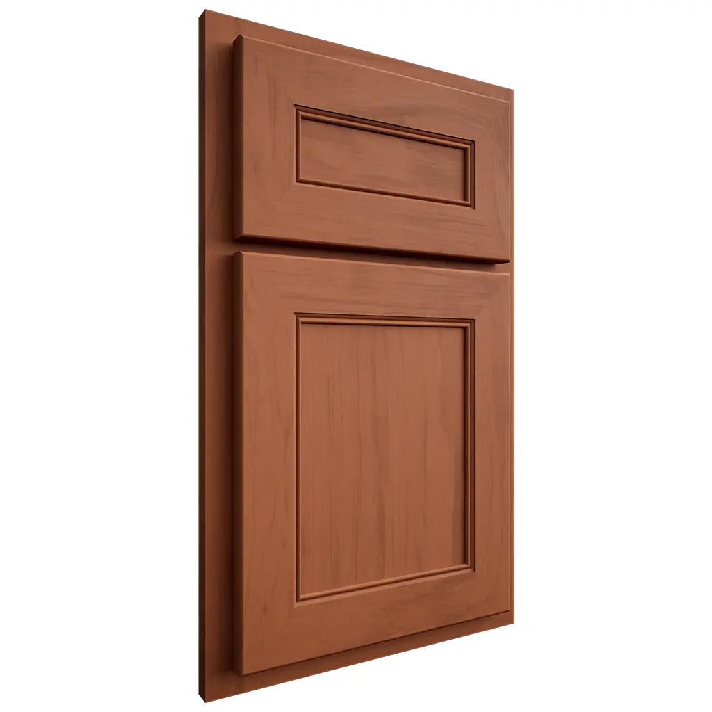 Shiloh Cabinetry Partial Overlay Landes Maple Plain Cut Spice Door