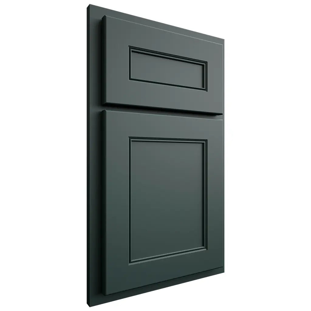 Shiloh Cabinetry Partial Overlay Landes Paintable Billiard Green Door