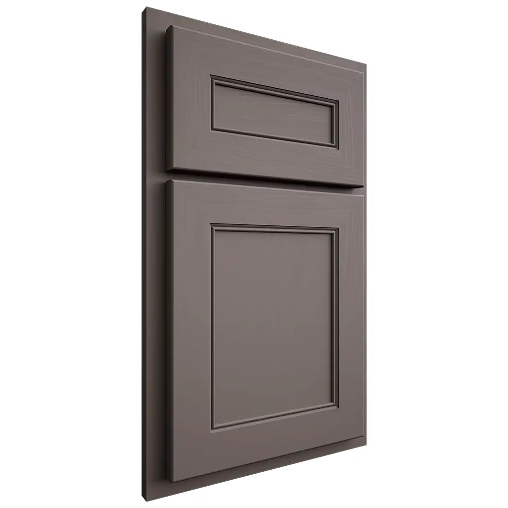 Shiloh Cabinetry Partial Overlay Landes Poplar Plain Cut Heatherstone Door