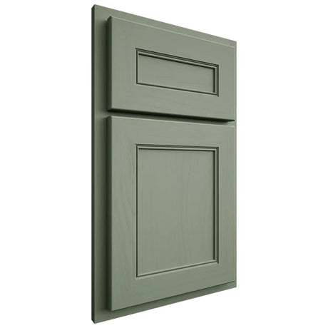 Shiloh Cabinetry Partial Overlay Landes Poplar Plain Cut Moss Door