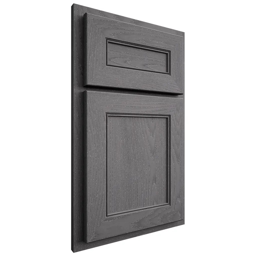 Shiloh Cabinetry Partial Overlay Landes Red Oak Plain Cut Cadet Door