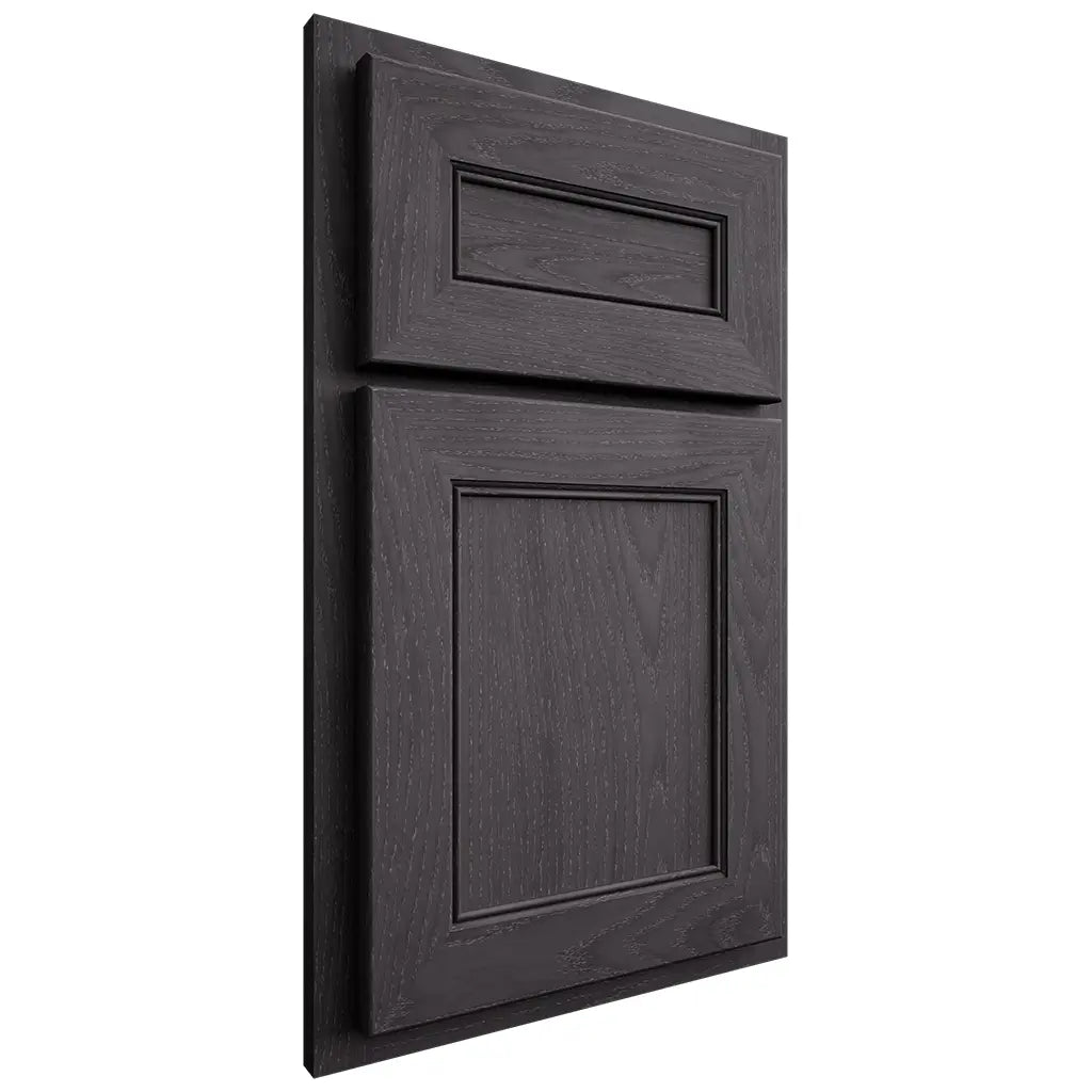 Shiloh Cabinetry Partial Overlay Landes Red Oak Plain Cut Harbor Door