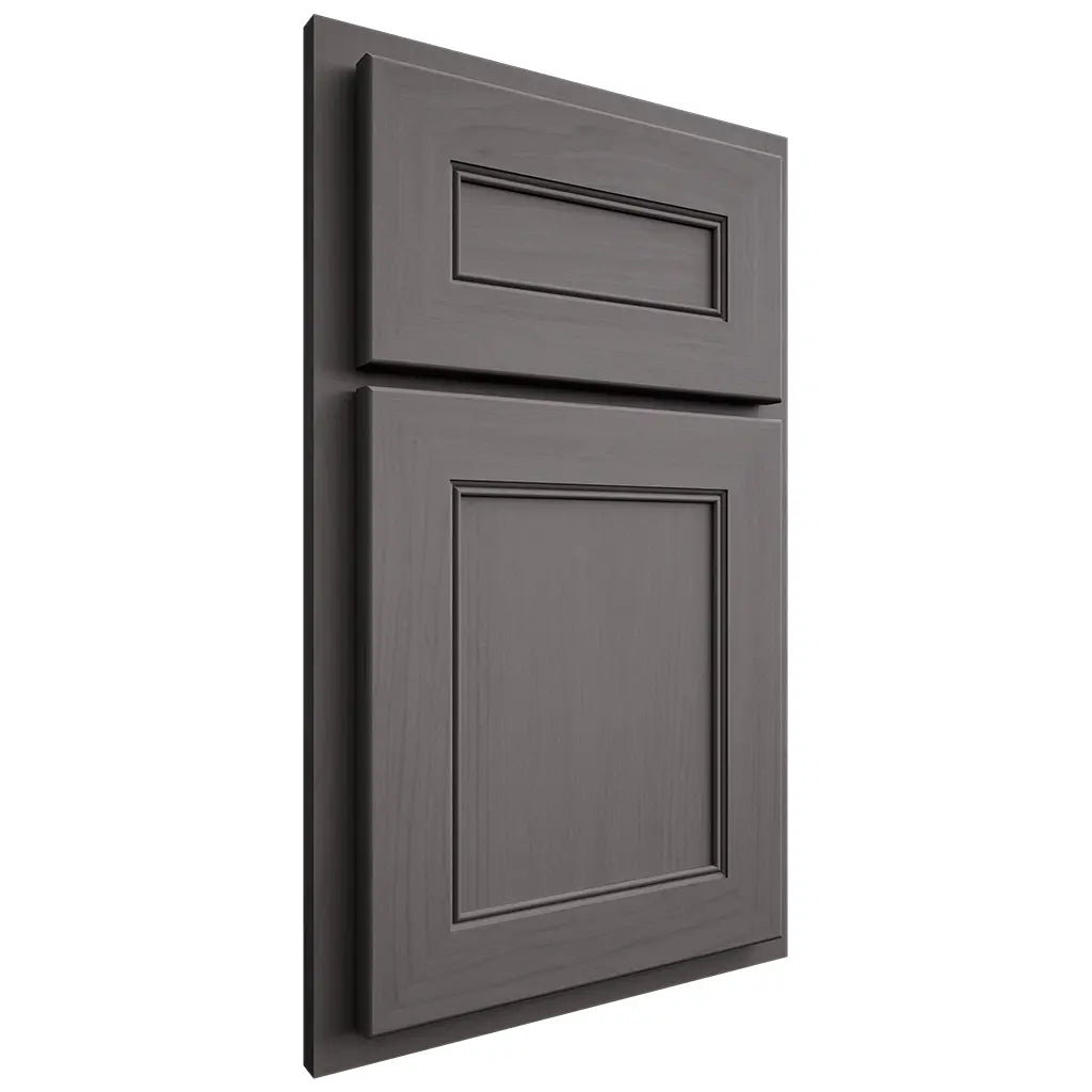 Shiloh Cabinetry Partial Overlay Landes Walnut Plain Cut Cadet Door