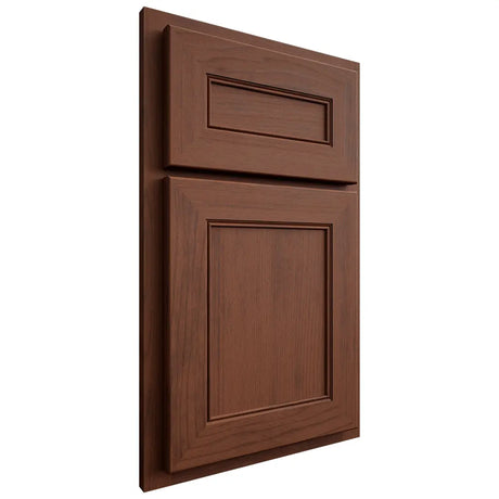 Shiloh Cabinetry Partial Overlay Landes Walnut Plain Cut Rye Door