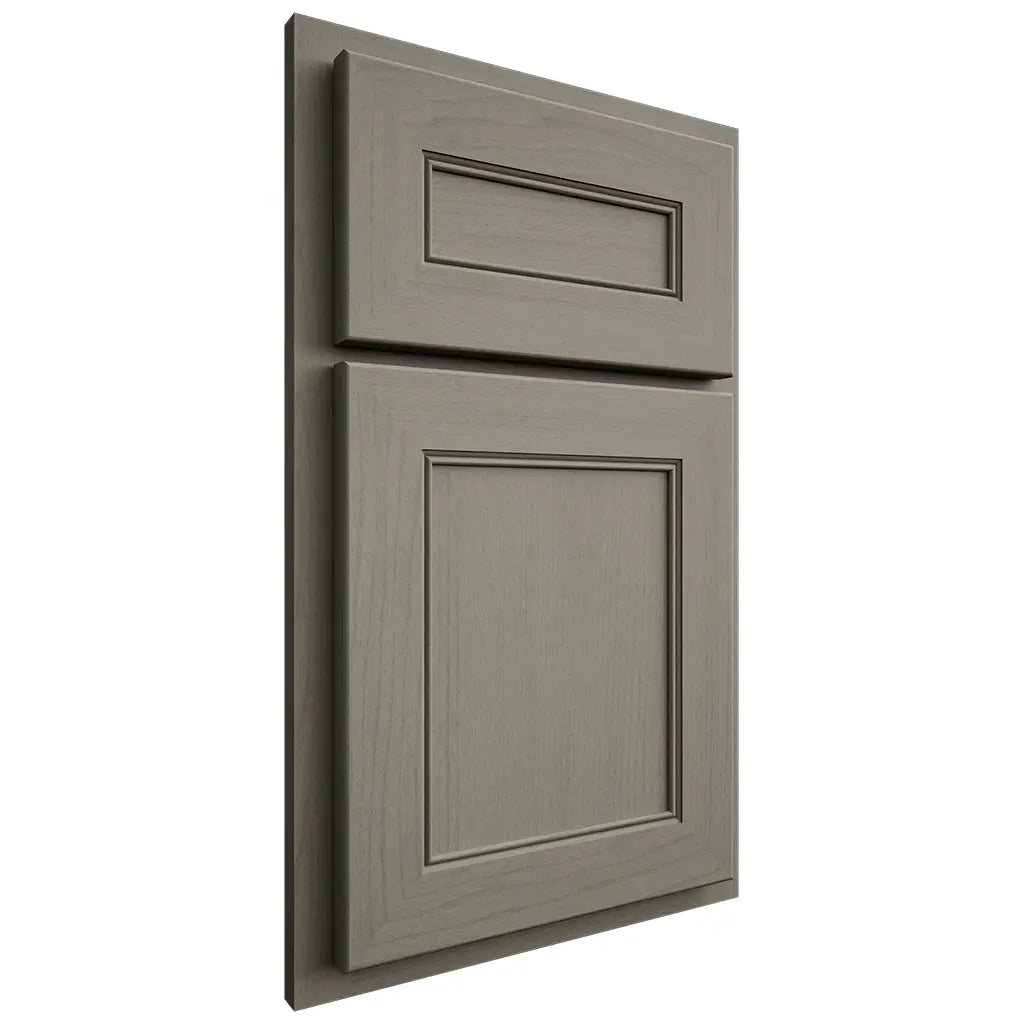 Shiloh Cabinetry Partial Overlay Landes Walnut Plain Cut Thyme Door