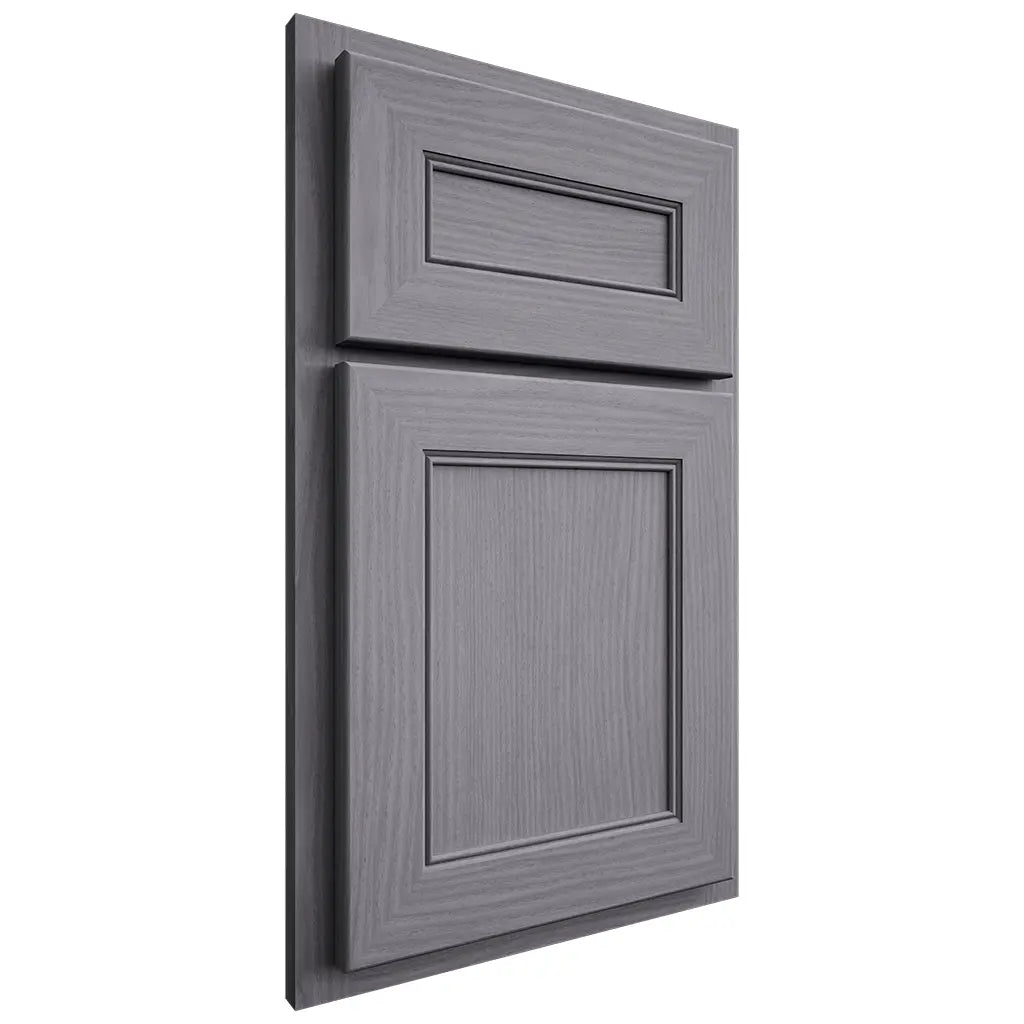 Shiloh Cabinetry Partial Overlay Landes White Oak Plain Cut Cadet Door