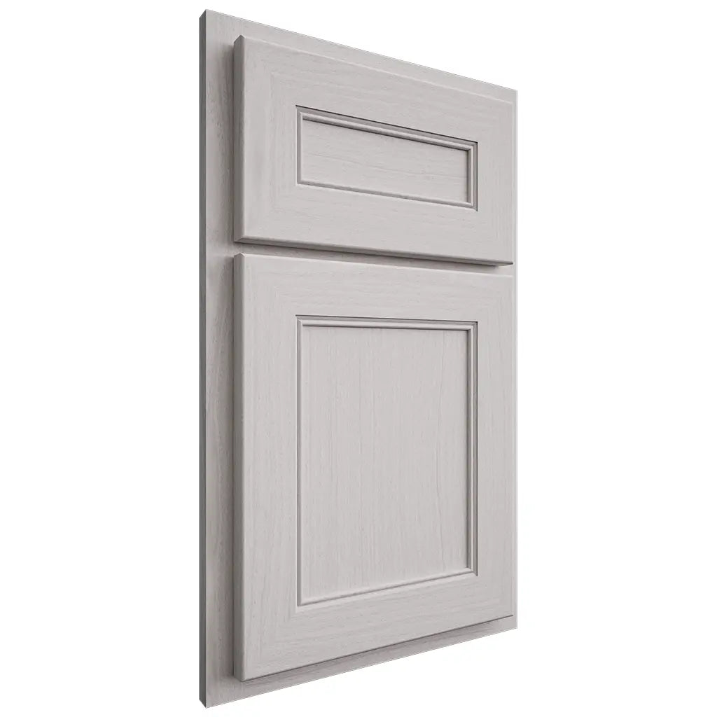 Shiloh Cabinetry Partial Overlay Landes White Oak Plain Cut Cotton Door