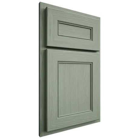 Shiloh Cabinetry Partial Overlay Landes White Oak Plain Cut Moss Door