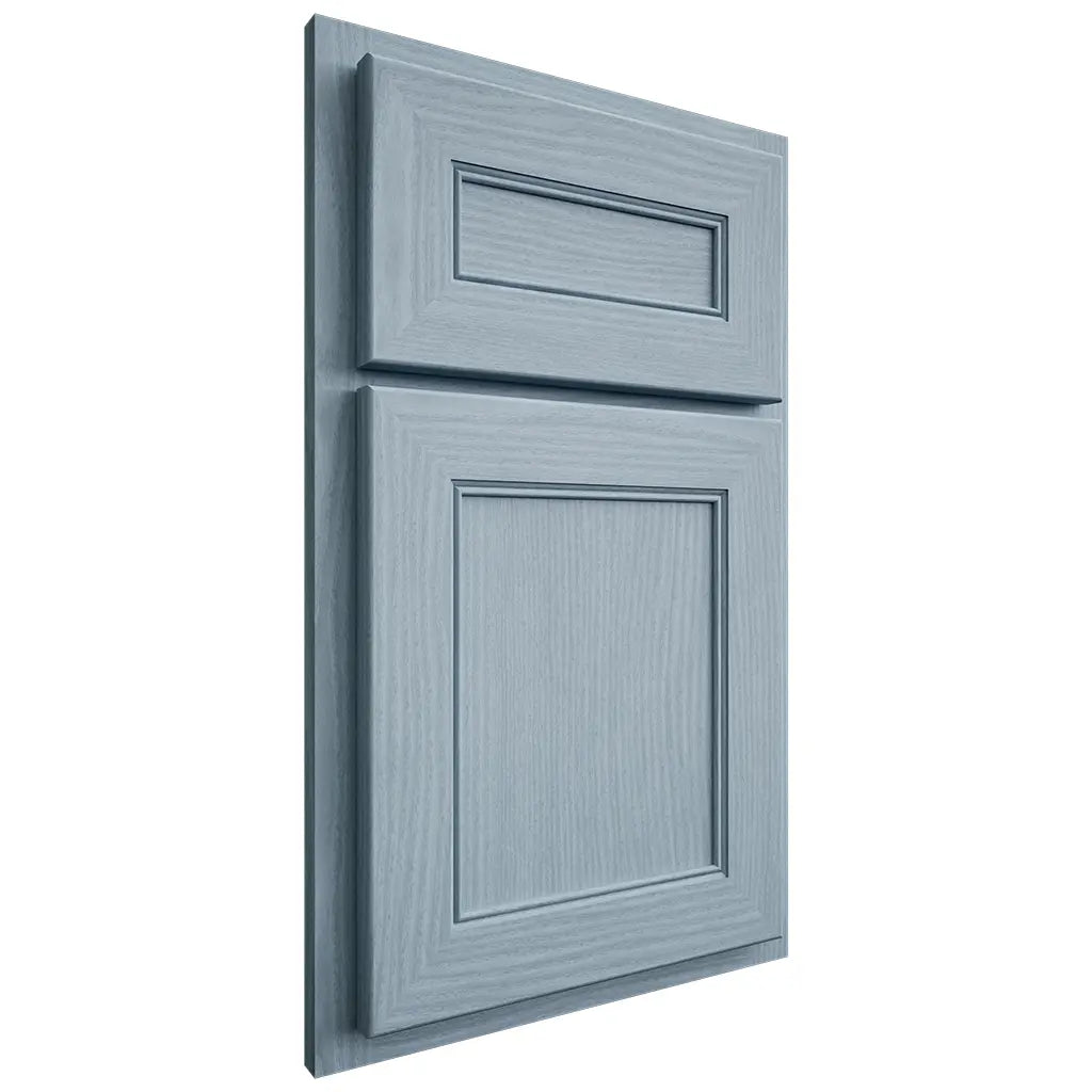 Shiloh Cabinetry Partial Overlay Landes White Oak Plain Cut Sky Door