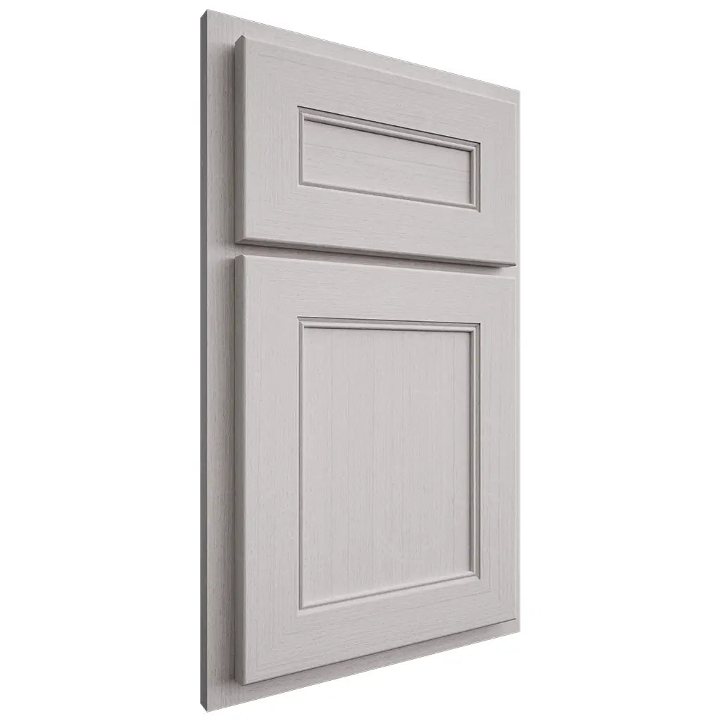 Shiloh Cabinetry Partial Overlay Landes White Oak Quarter Sawn Cotton Door