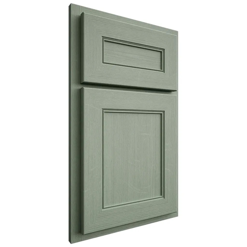 Shiloh Cabinetry Partial Overlay Landes White Oak Quarter Sawn Moss Door