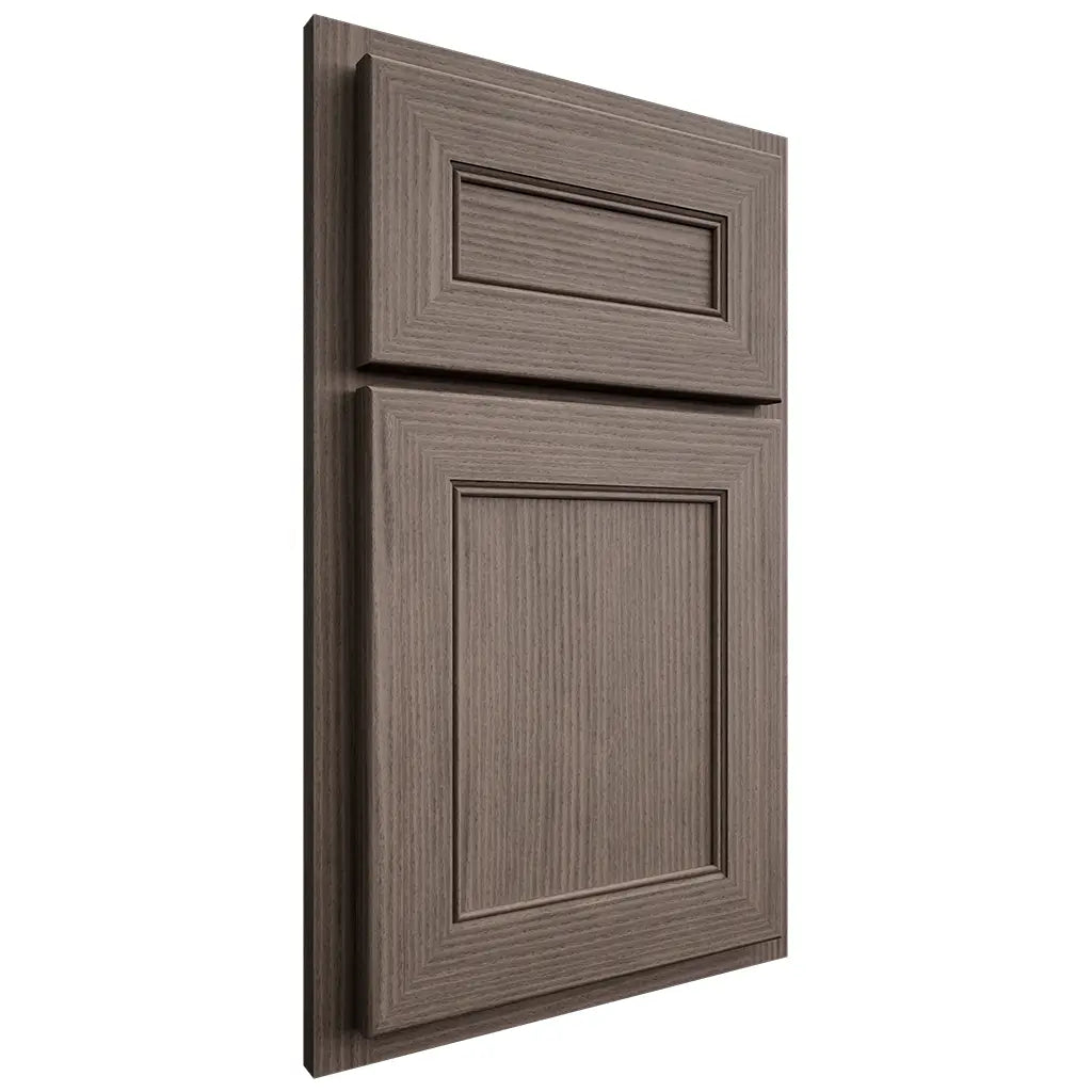 Shiloh Cabinetry Partial Overlay Landes White Oak Rift Cut Clay Door