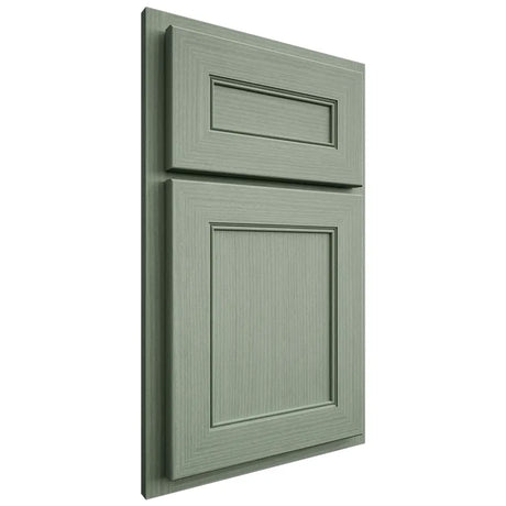Shiloh Cabinetry Partial Overlay Landes White Oak Rift Cut Moss Door