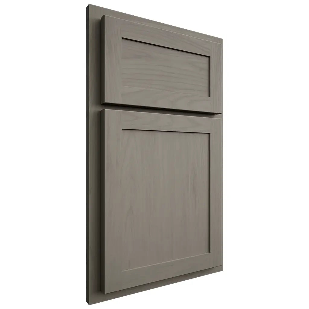 Shiloh Cabinetry Partial Overlay Malibu Alder Plain Cut Thyme Door