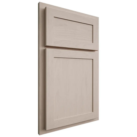 Shiloh Cabinetry Partial Overlay Malibu Alder Plain Cut White Sands Door