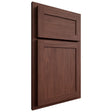 Shiloh Cabinetry Partial Overlay Malibu Cherry Plain Cut Bourbon Door