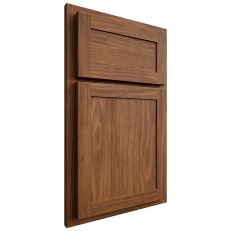Shiloh Cabinetry Partial Overlay Malibu Cherry Plain Cut Carob Door