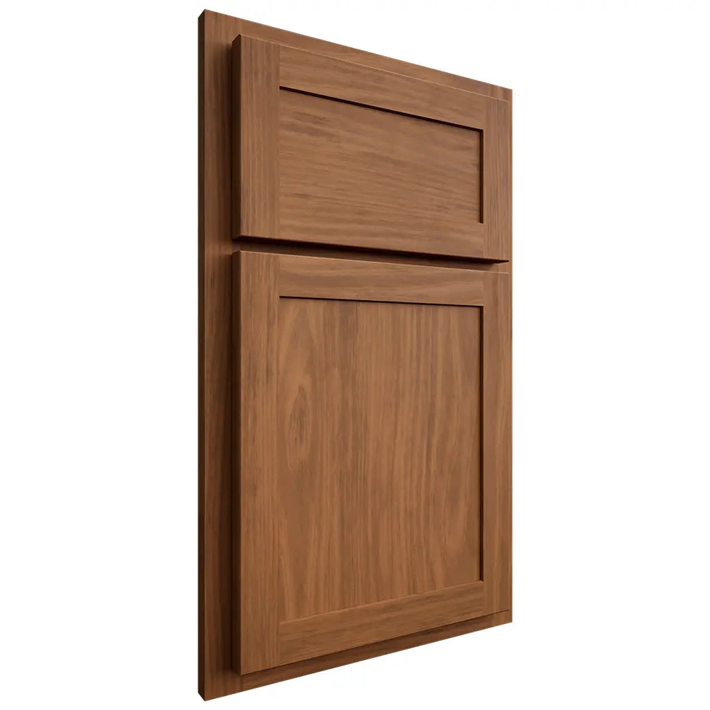 Shiloh Cabinetry Partial Overlay Malibu Cherry Plain Cut Coffee Door