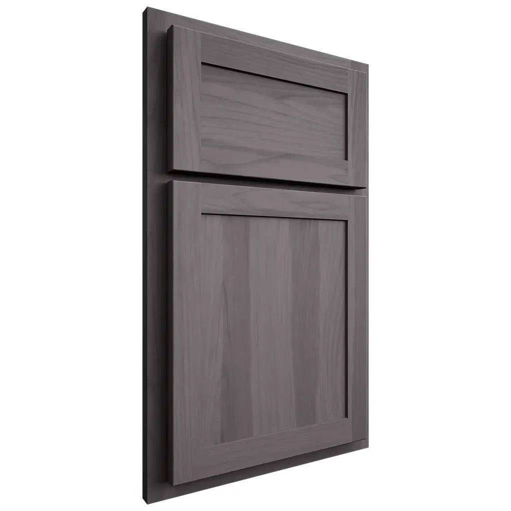 Shiloh Cabinetry Partial Overlay Malibu Hickory Plain Cut Cadet Door