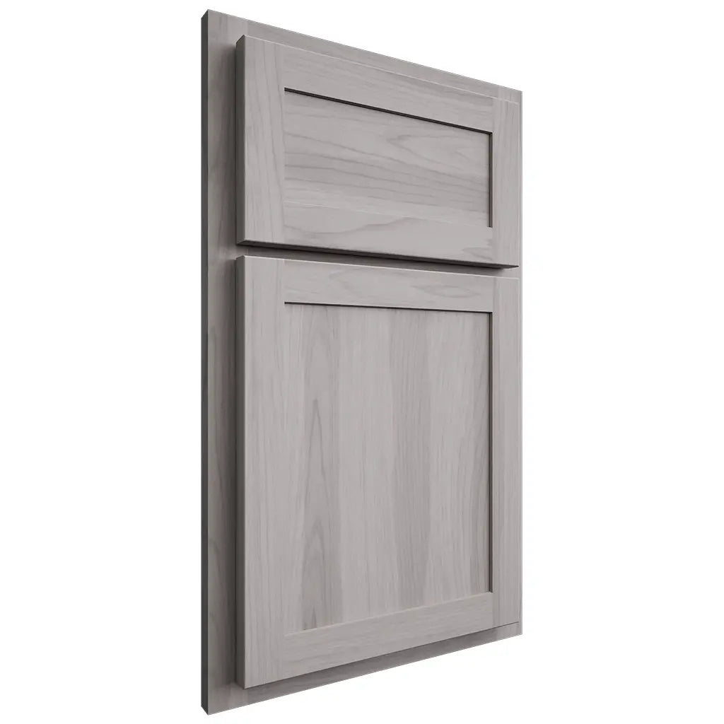 Shiloh Cabinetry Partial Overlay Malibu Hickory Plain Cut Stratus Door