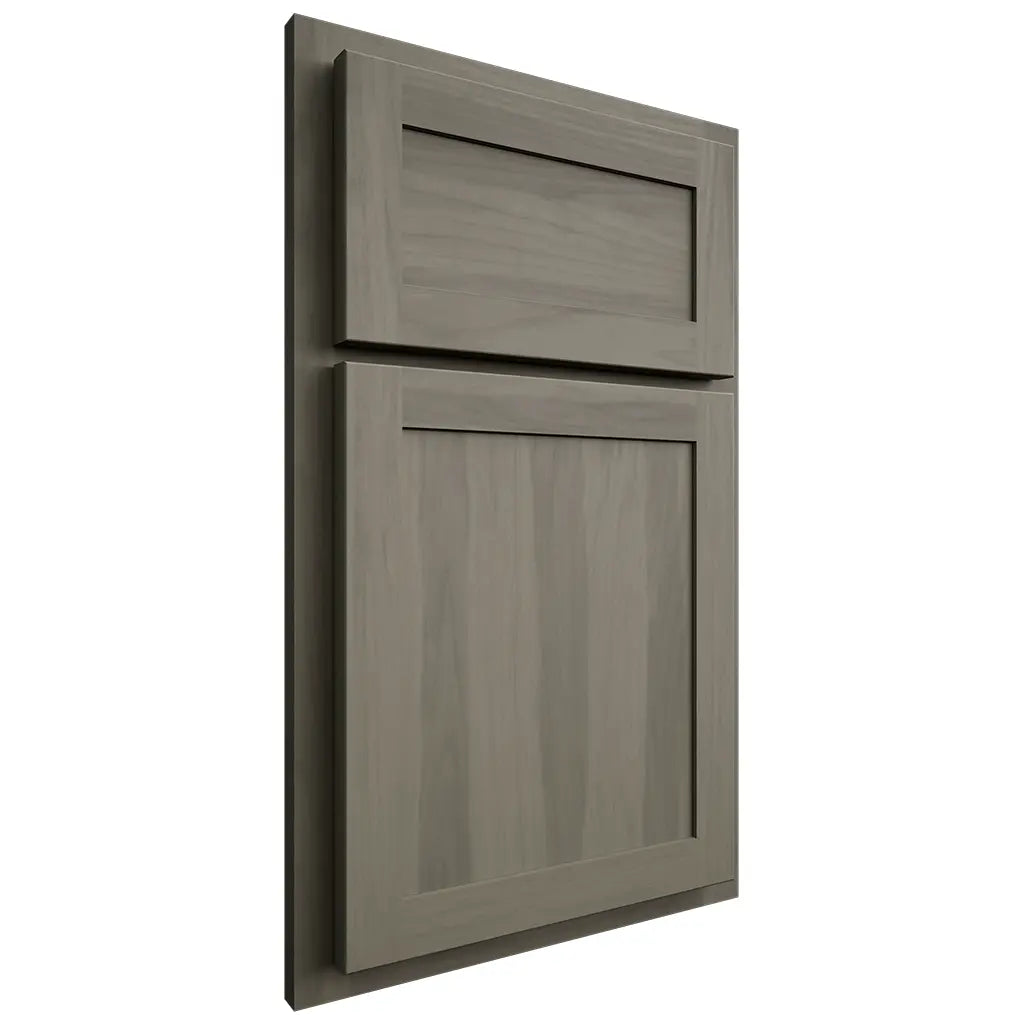 Shiloh Cabinetry Partial Overlay Malibu Hickory Plain Cut Thyme Door