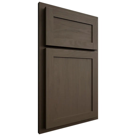 Shiloh Cabinetry Partial Overlay Malibu Maple Plain Cut Perfect Brown Door
