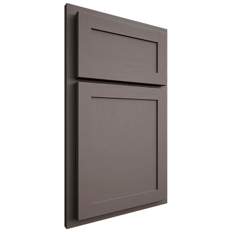 Shiloh Cabinetry Partial Overlay Malibu Poplar Plain Cut Heatherstone Door