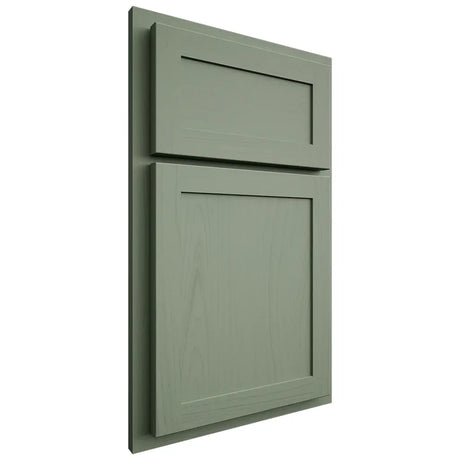Shiloh Cabinetry Partial Overlay Malibu Poplar Plain Cut Moss Door