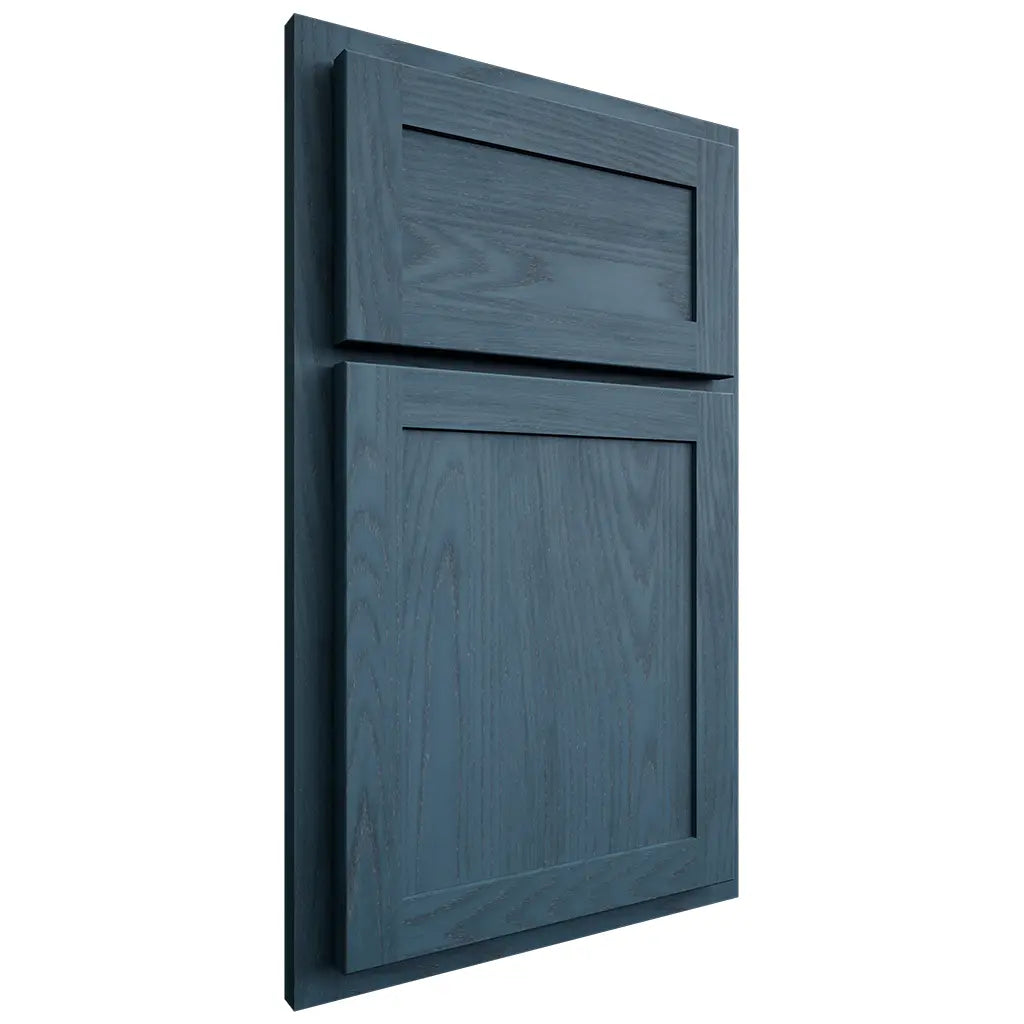 Shiloh Cabinetry Partial Overlay Malibu Red Oak Plain Cut Hudson Door