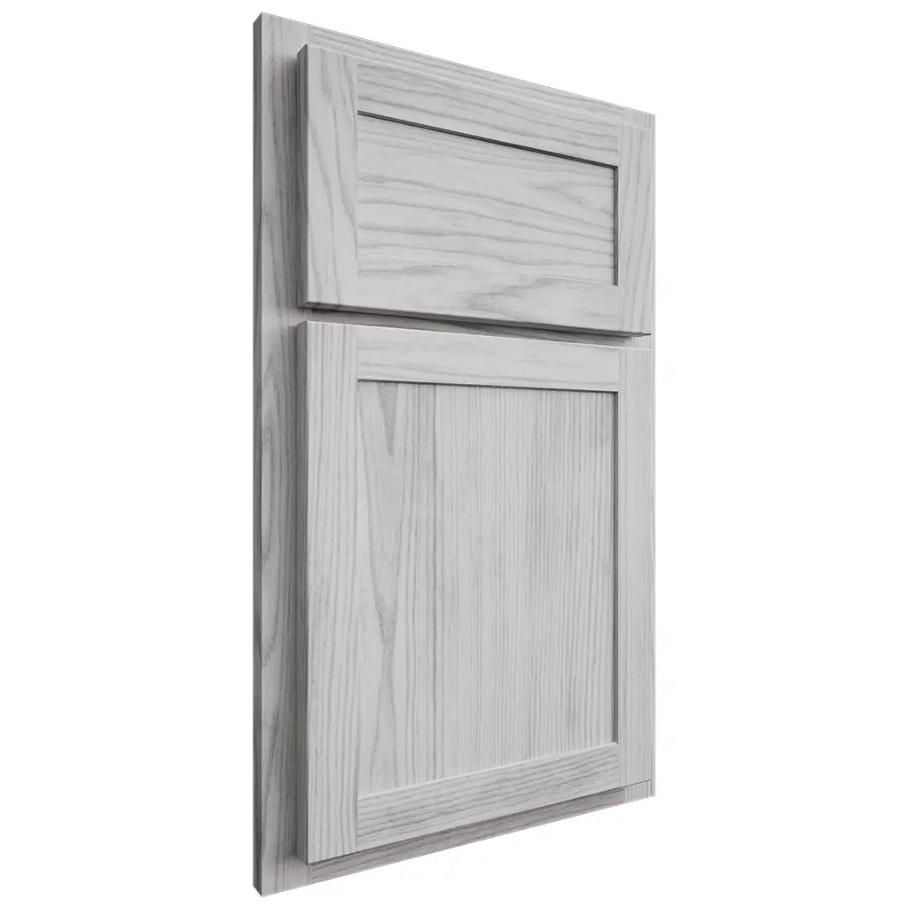 Shiloh Cabinetry Partial Overlay Malibu Walnut Plain Cut Stratus Door